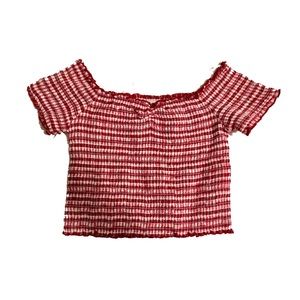 NWOT Urban Outfitters Red & White Gingham Crop Top